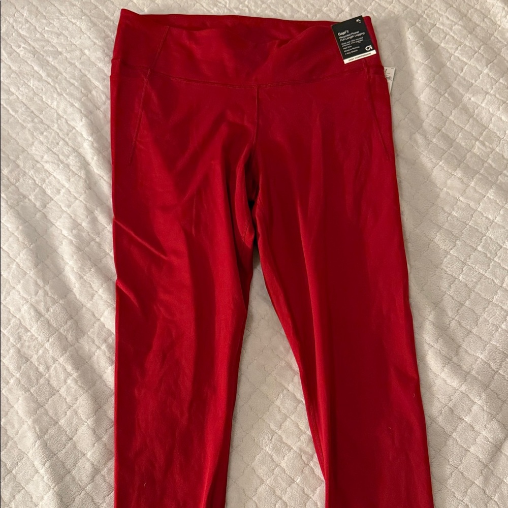 GAP Fit Red Compression Leggings